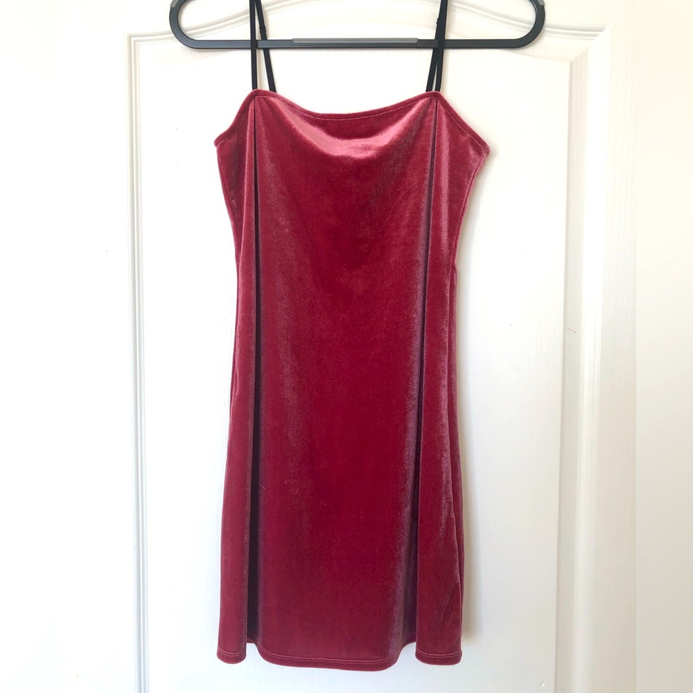 5 for $50 Rose Suede Mini Dress